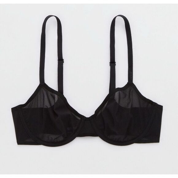 Aerie Smoothez Mesh Unlined Full Coverage Bra - Women’s 34D - Picture 1 of 7